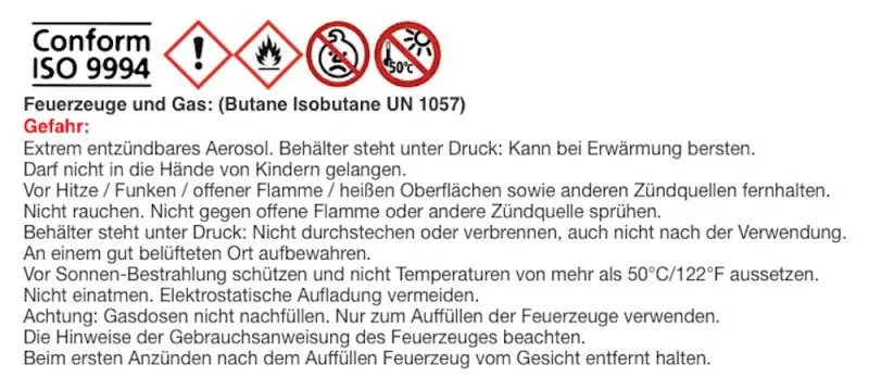 Sturmfeuerzeug Gasbrenner Turboflame Schwarz