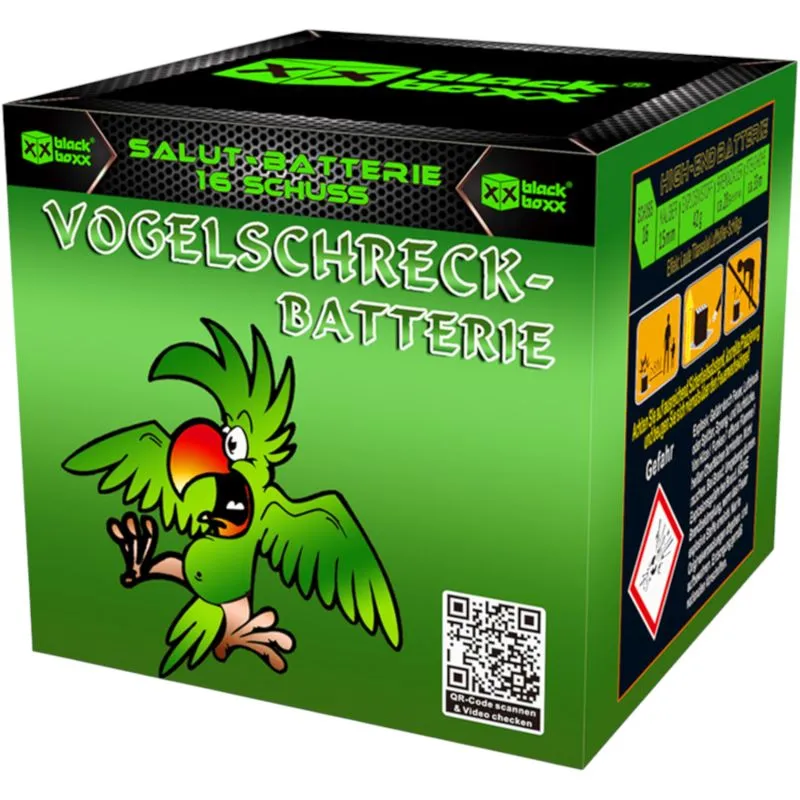 Vogelschreck-Batterie 16 Schuss – Extrem lautstarke Titansalut-Bombetten | 15 mm | ca. 20 Sek. | Blackboxx