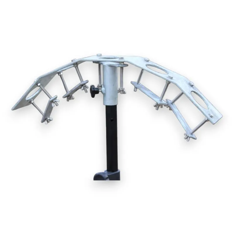 Vulkanehalter 5-fach aus Aluminium für Stativ