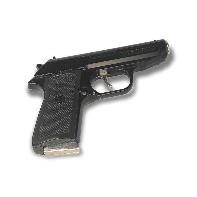 Feuerzeug Pistole Walther PPK cal. 7.65 Schwarz mit Messer
