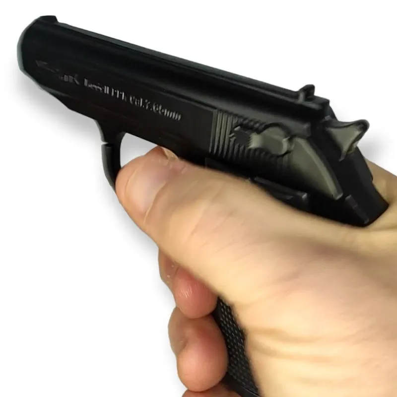 PPK Pistole Sturmfeuerzeug mit integriertem Messer | Schwarz | Walther