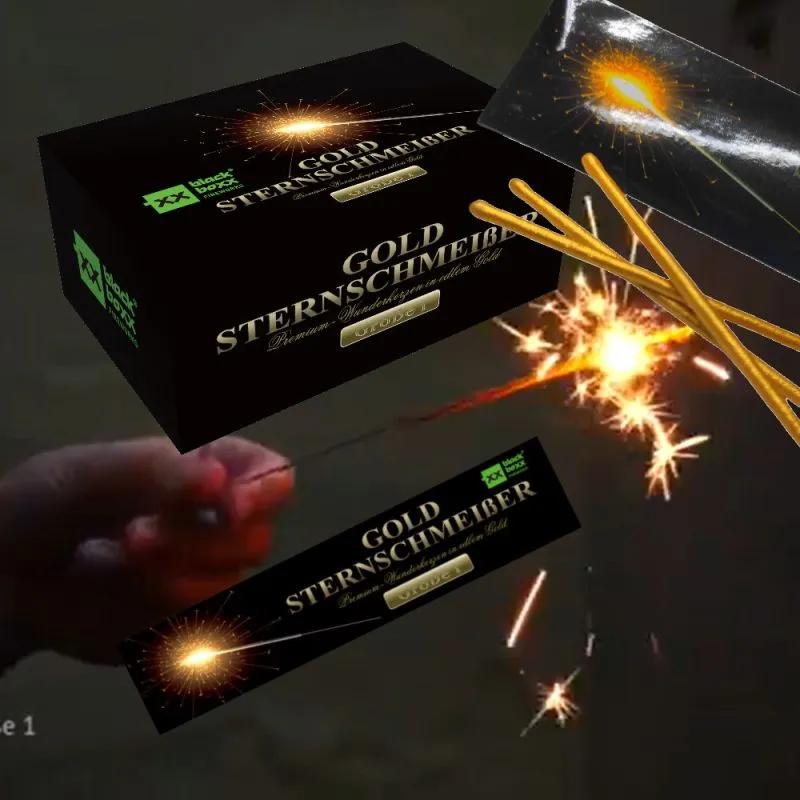 Wunderkerzen Goldsternschmeißer 10 Stk. Schachtel | Blackboxx