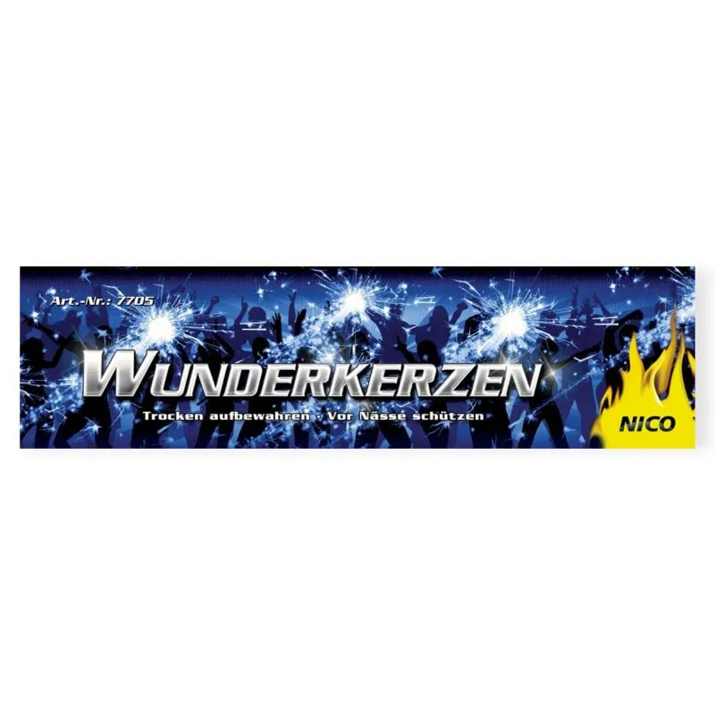 Wunderkerzen Silber 18 cm | 10er-Pack | NICO