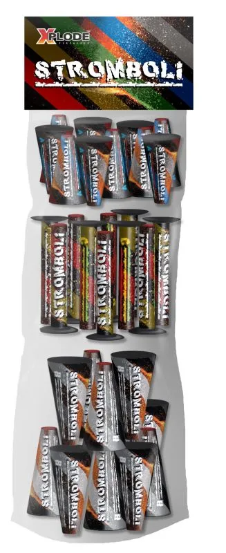 Stromboli Fontänen und Vulkansortiment 30 Teile Xplode