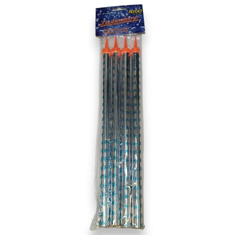 Zaubersterne mit Silberfunken, 4er-Btl., ca. 100 sek. | NICO