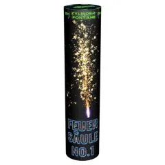 Feuersäule No.1 | Goldfunkenblüten mit blauer Leuchtbasis | 50 Sekunden Brenndauer | Blackboxx