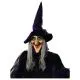 Animierte Halloween Hexenfigur | 175 cm | Sound- und Lichteffekte | USB & Batteriebetrieb