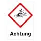 GHS Symbol Explodierende Bombe GHS01 Signalwort Achtung