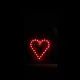 Komplett aufgebautes Lichterbild Brennendes Herz 70 x 70cm