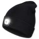 LED Wintermütze Beanie wiederaufladbar Unisex Schwarz