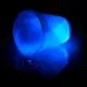 Leuchtender Dekobecher | Blau | 250 ml | Transparent | Knicklicht-Effekt