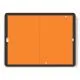 Warntafel orange blanko aus Stahlblech klappbar 40 x 30 cm