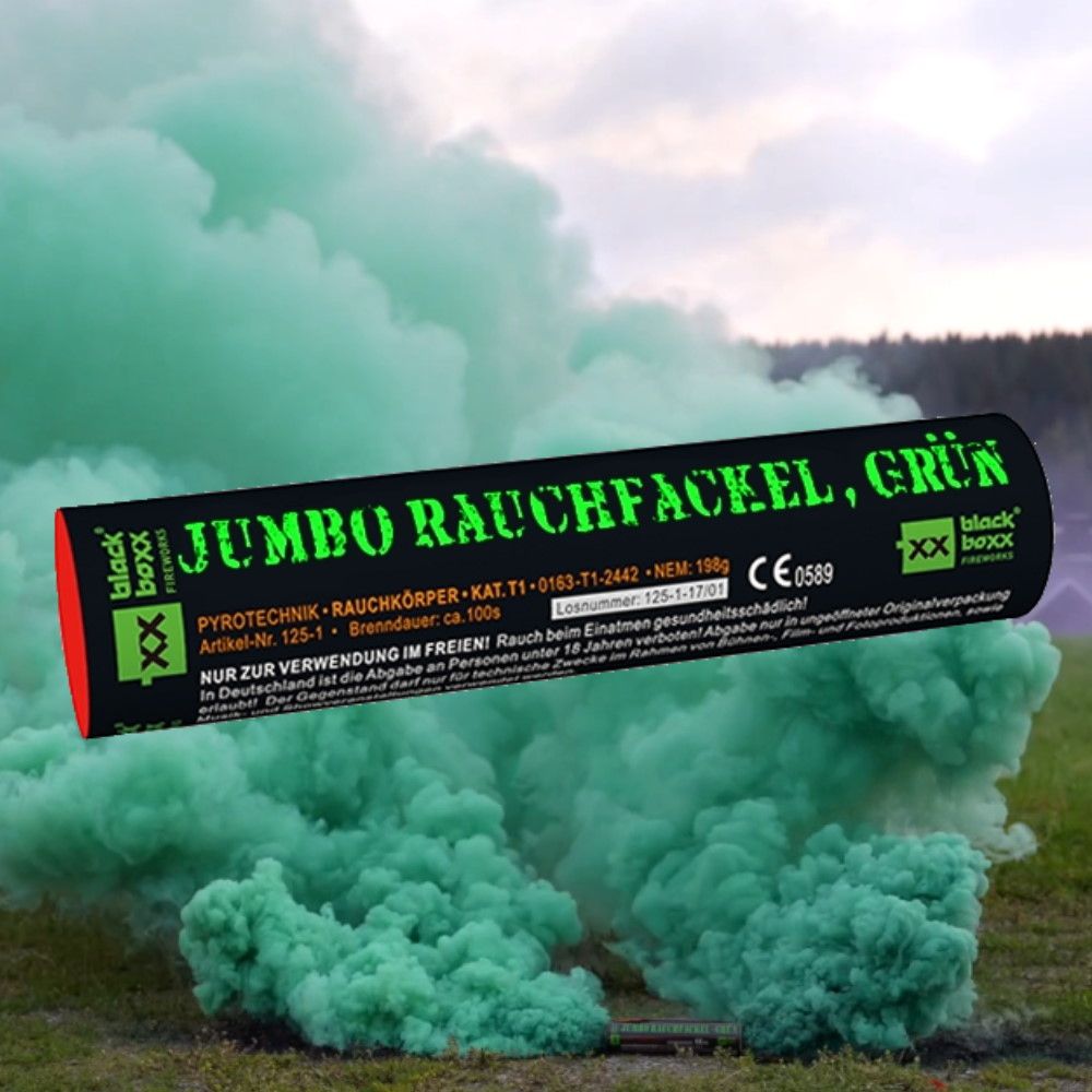 Blackboxx Jumbo Rauchfackel Grün 100 Sek.  