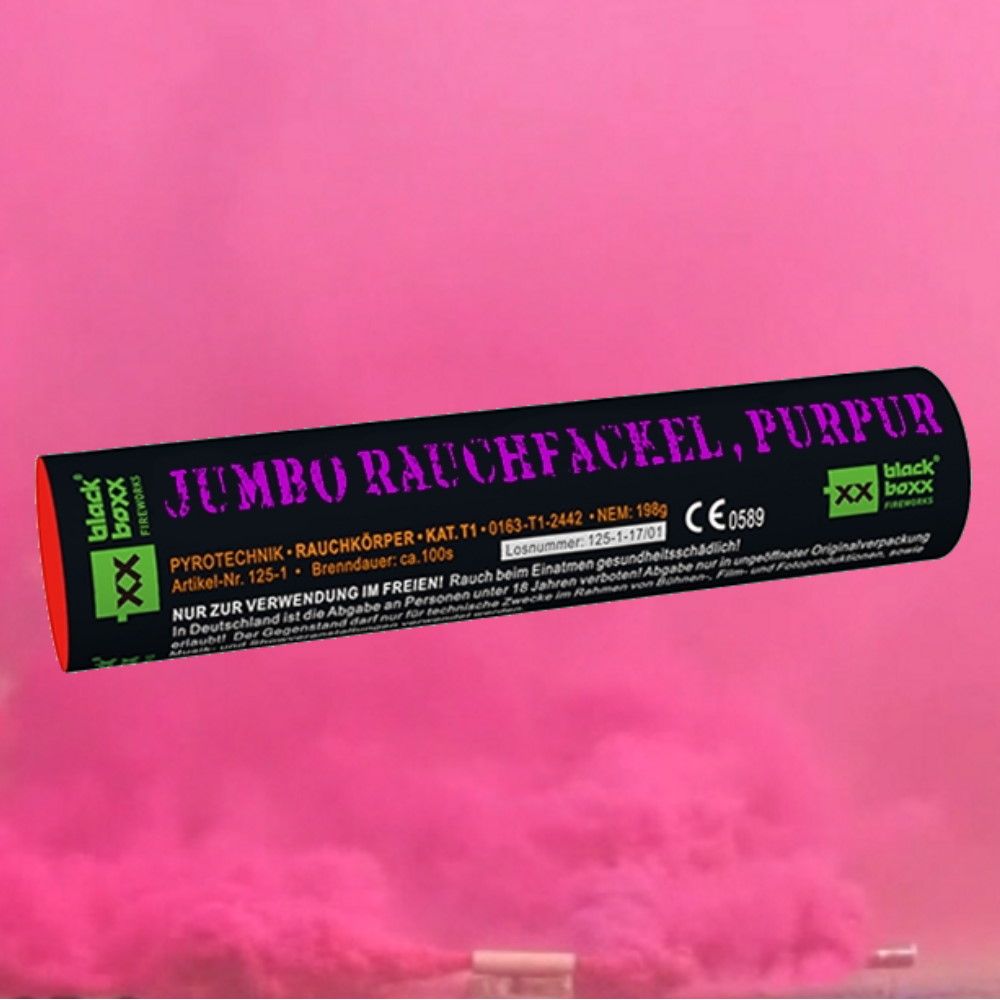 Blackboxx Jumbo Rauchfackel Purpur 100 Sek.