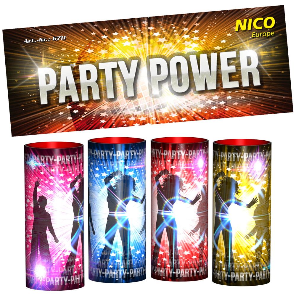 NICO Tischbomben Tischfeuerwerke Party Power 4 Stück - F1