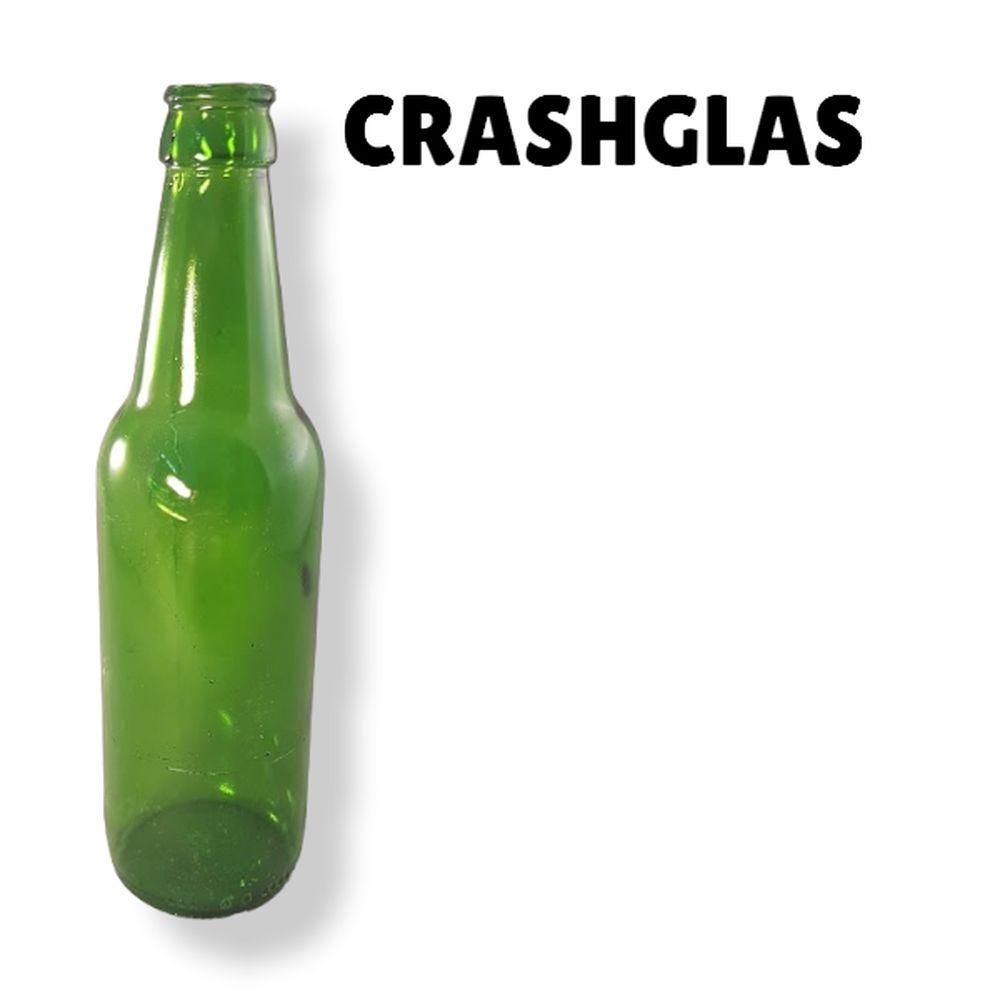 Crashglas Bierflasche 0,33l Heineken Grün