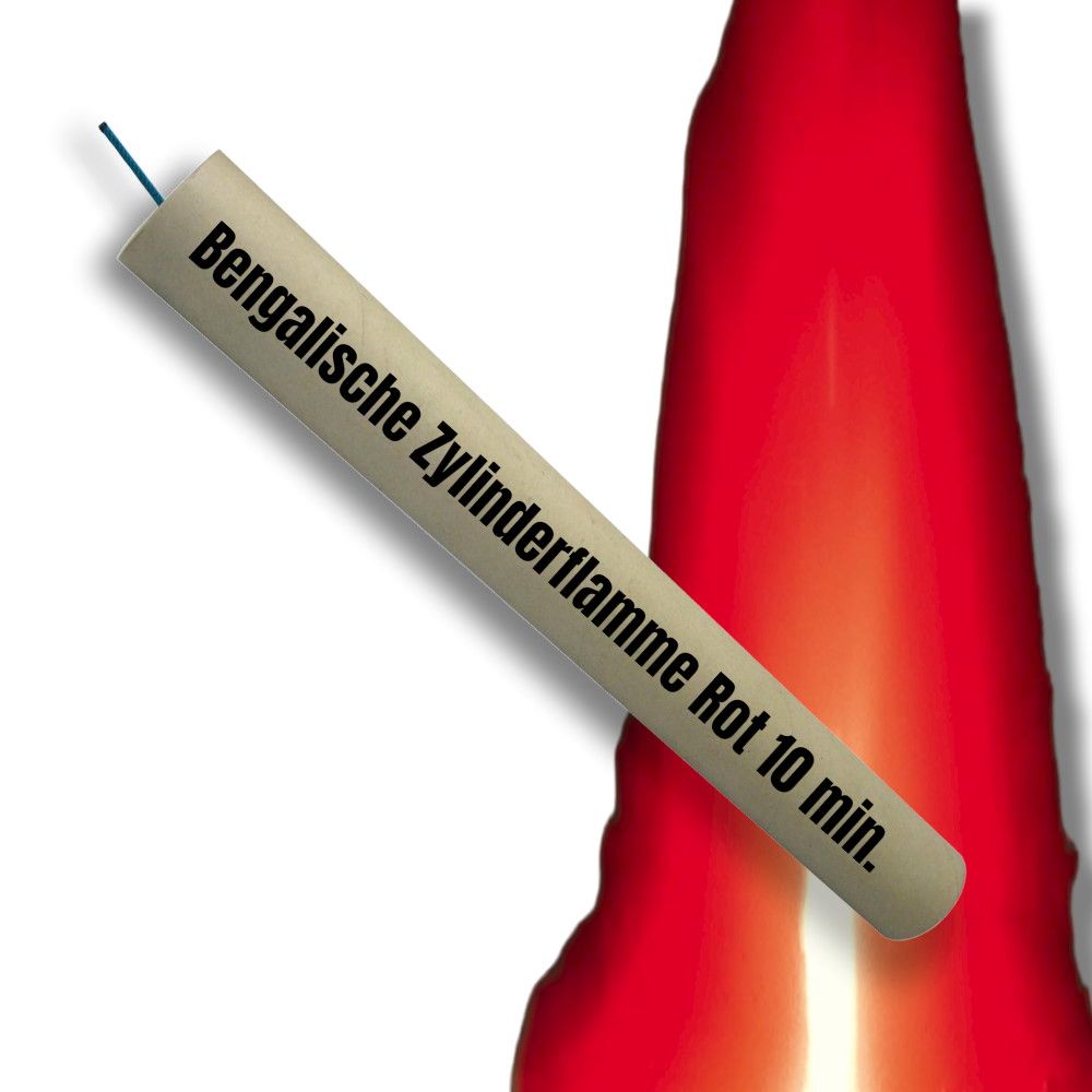 NICO Bengalische Zylinderflamme ROT  10 min