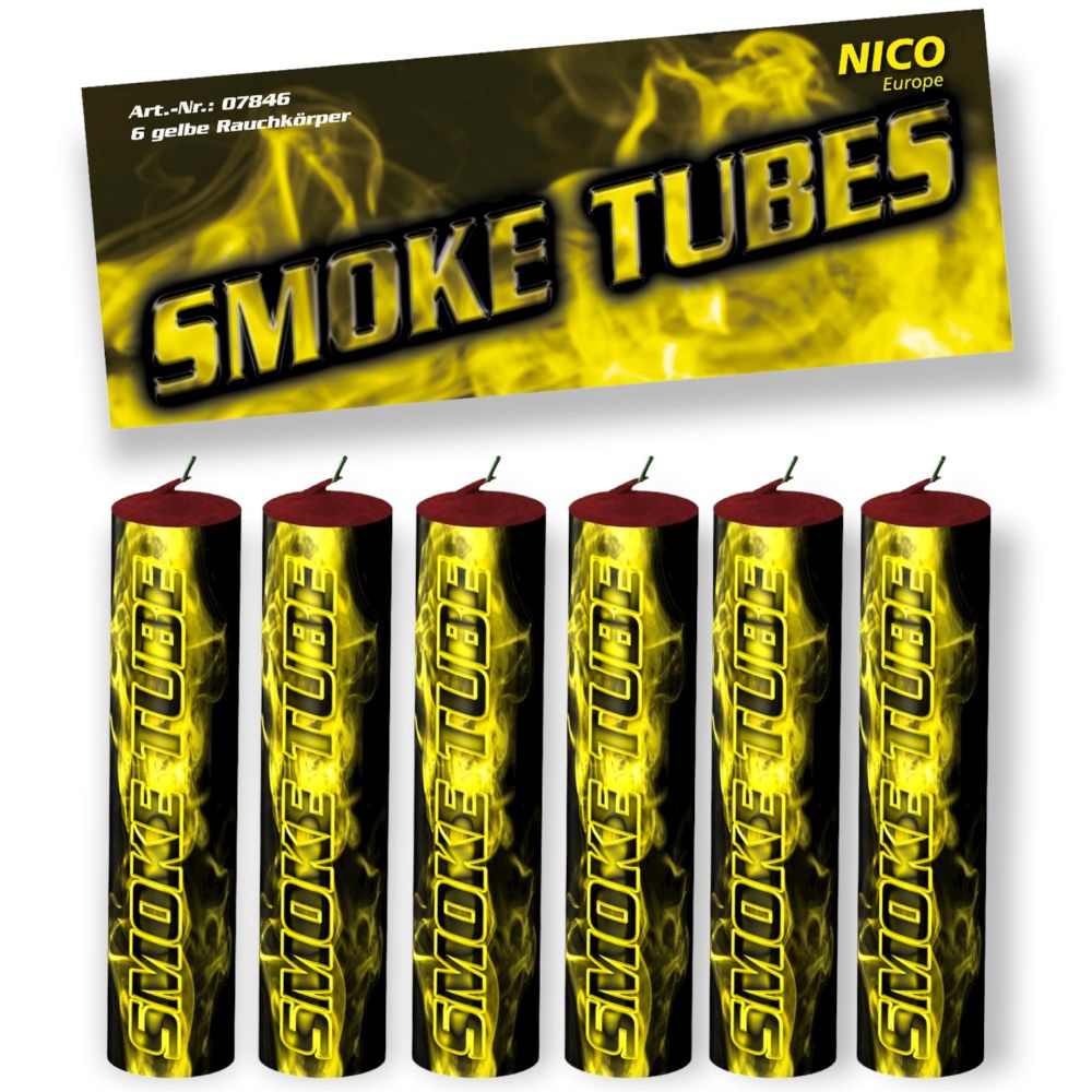 NICO Smoke Tubes, Gelb, 6er-Btl. - T1