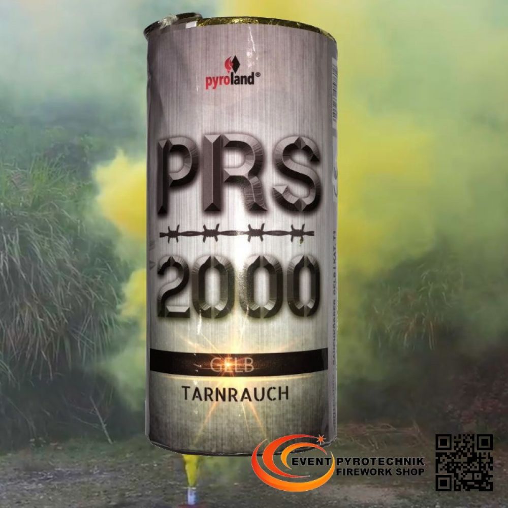 Pyroland PRS2000 Tarnrauch Mega Rauchtopf mit Reißzünder Gelb 100 Sek.  
