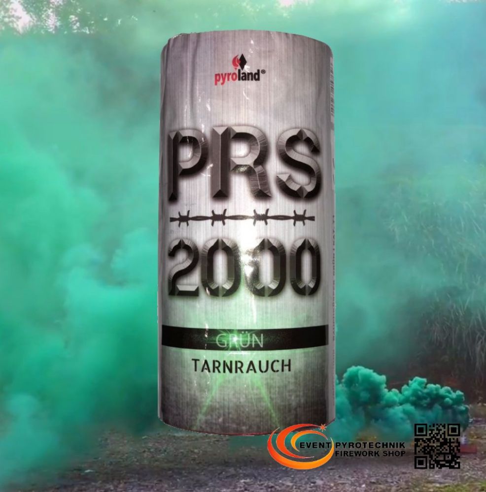 Pyroland PRS2000 Tarnrauch Mega Rauchtopf mit Reißzünder Grün 100 Sek.  
