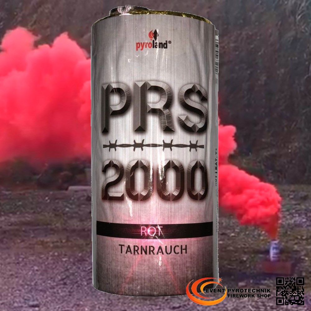 Pyroland PRS2000 Tarnrauch Mega Rauchtopf mit Reißzünder Rot 100 Sek. - T1