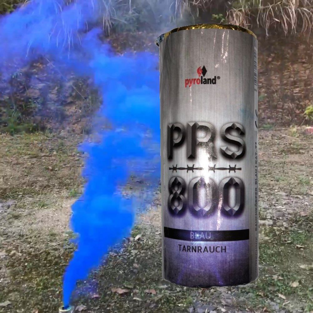 Pyroland PRS800 Tarnrauch Mega Rauchtopf mit Reißzünder Blau 45 Sek.  