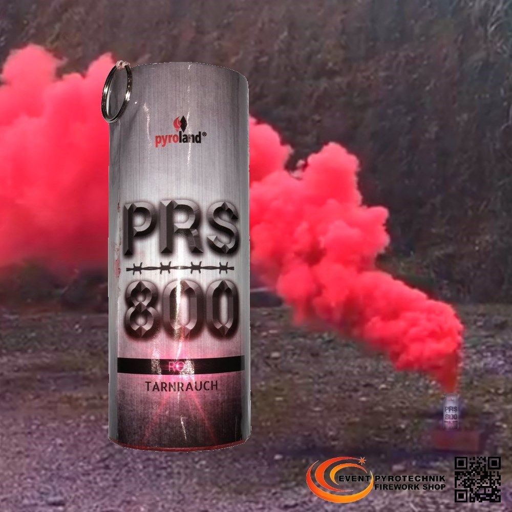 Pyroland PRS800 Tarnrauch Mega Rauchtopf mit Reißzünder Rot 45 Sek.  
