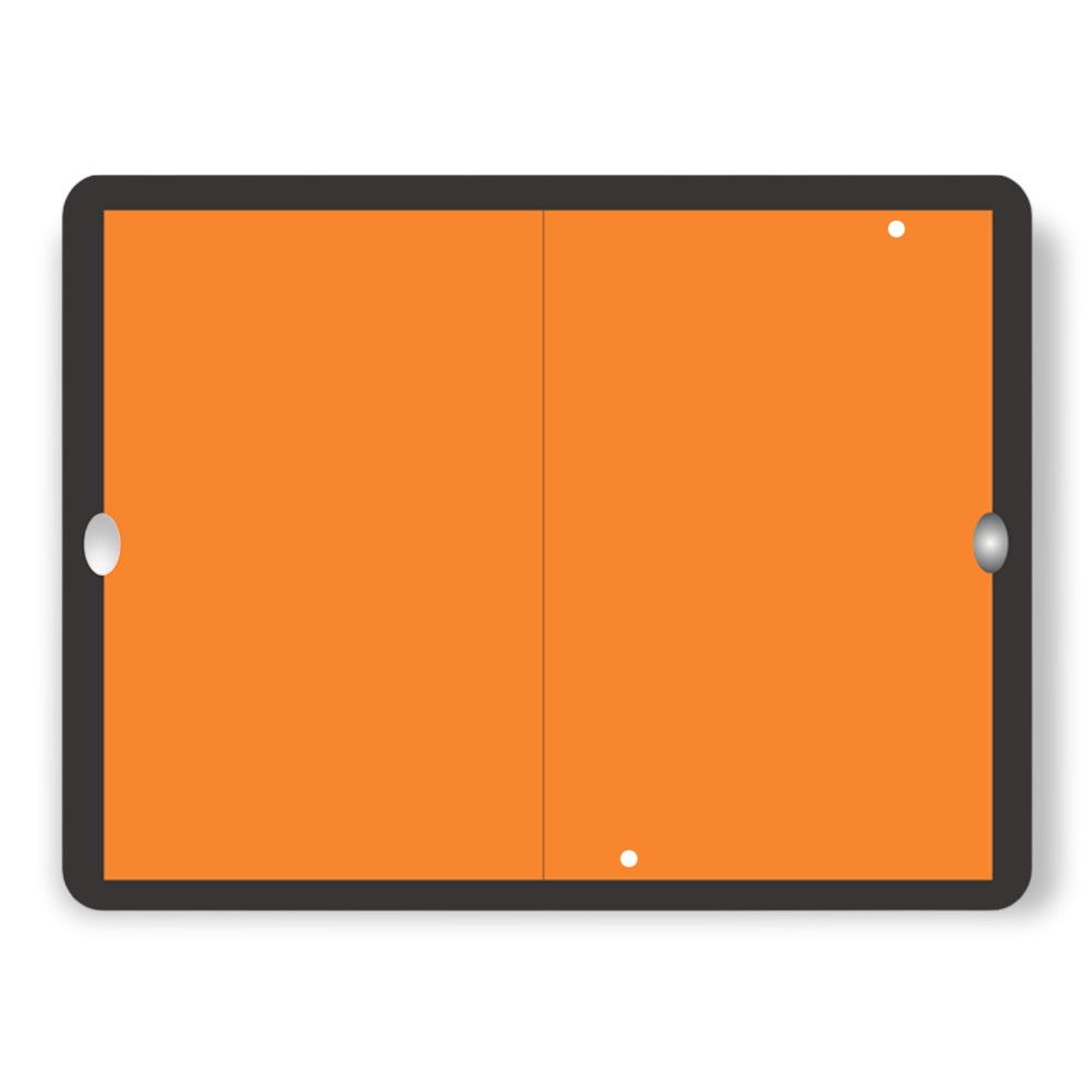 Warntafel orange blanko aus Stahlblech klappbar 40 x 30 cm
