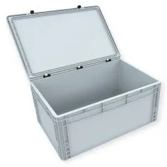 Eurobox 600 x 400 x 285 mm mit Scharnierdeckel