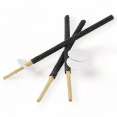 Wachsfackel 45 cm mit 60 Min. Brenndauer | Handteller & Tropfschutz | Blackboxx