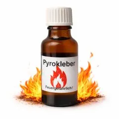 Pyrokleber Spezialkleber für Pyro Material | 20 ml – Pinselflasche