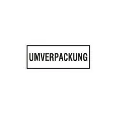 Aufkleber Umverpackung Verpackungskennzeichen 14 x 5,5 cm