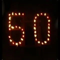 Bausatz Lichterbild Feuerschrift 2 Buchstaben oder Zahlen