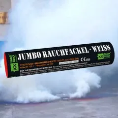 Jumbo Rauchfackel Weiß | 100 Sekunden Brenndauer | Blackboxx