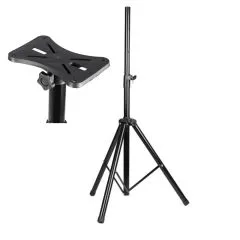 Boxenständer Stativ Metall mit Boxenplatte – Höhenverstellbar 100–177 cm, für Vulkanständer oder Boxen