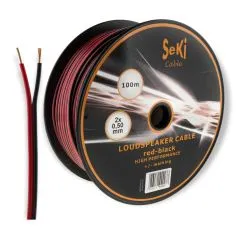 100 m Lautsprecherkabel 2 x 0,50 mm² Rot Schwarz