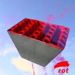 Rauchkometen Batterie Rot 25 Schuss 25 Sek.