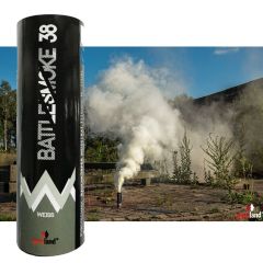 Pyroland Battlesmoke 38 Rauchflagge mit Reißzünder Weiß 80 Sek.
