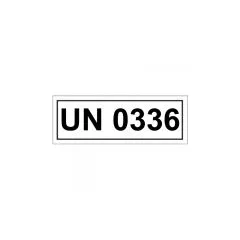 Aufkleber UN 0336 Verpackungskennzeichen 14 x 5,5 cm