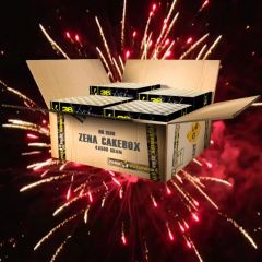 Firework Batterie  Zena Cakebox 1580 - 144 Schuss - ca. 135 Sek.