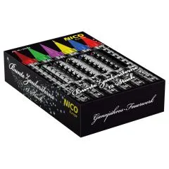 Bunte Zaubersterne | 12 Stück Party-Lichteffekte | 40 Sek | NICO