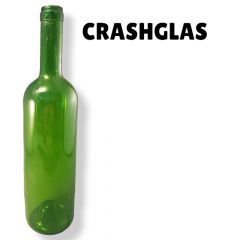 Crashglas Bordeauxflasche 0,7l Grün