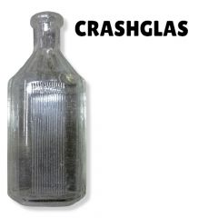 Crashglas Medizinflasche Eckig 150ml Klar