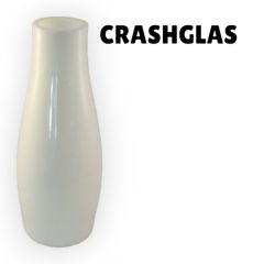 Crashglas Vase Weiß