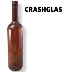 Crashglas Weinflasche 0,7l Braun