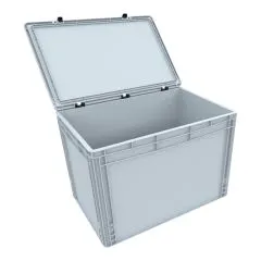 Eurobehälter mit Scharnierdeckel 60 x 40 x 43,5 cm 88 l | AUER Packaging