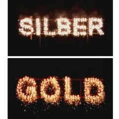 Figurenlichter SILBER zu GOLD NC Raucharm 60 sec. 25 Stück Blackboxx