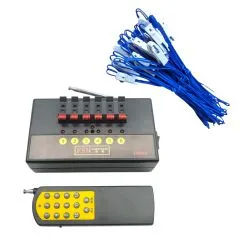 Funkzündanlage 6 Kanal | 12-Kanal-Handsender | Set mit 6 Talon Zündern 3m