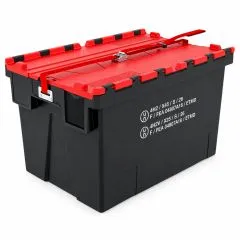 Gefahrgut Transport und Lagerkiste GGVS Kunststoffkiste 63L | Kat I, II, III und Feuerwerk | Staffelpreise