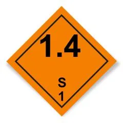 Gefahrgutaufkleber Explosionsgefährlich 1.4S